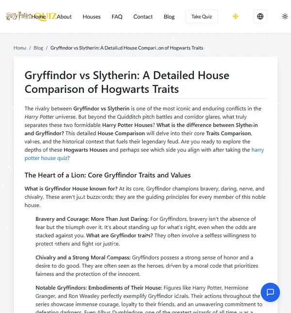 Gryffindor vs Slytherin: A Detailed House Comparison of Hogwarts Traits
