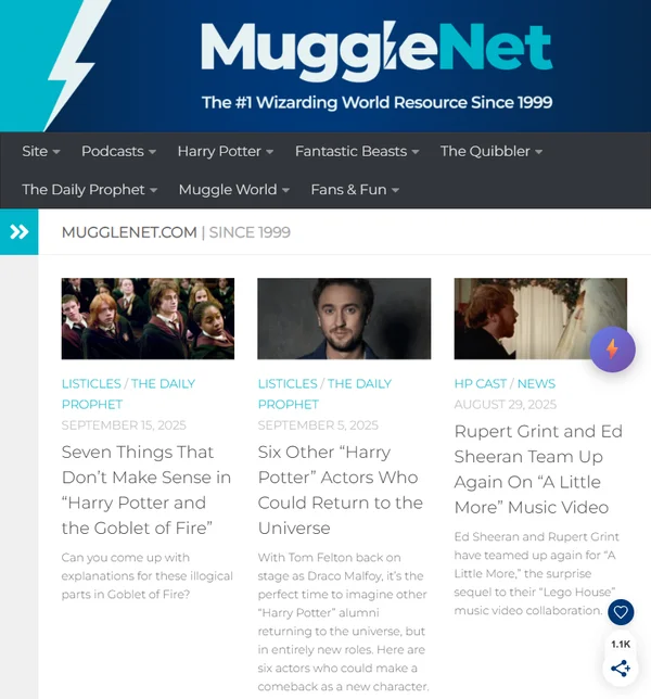 MuggleNet - The #1 Wizarding World Resource