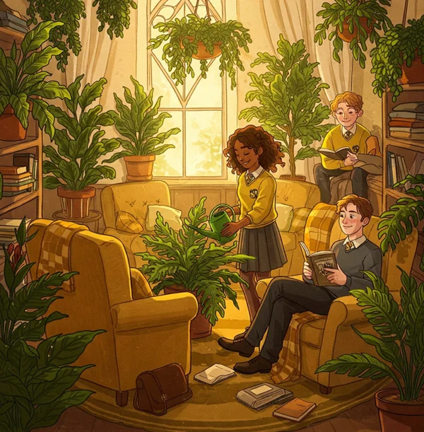 Illustration de la salle commune de Poufsouffle
