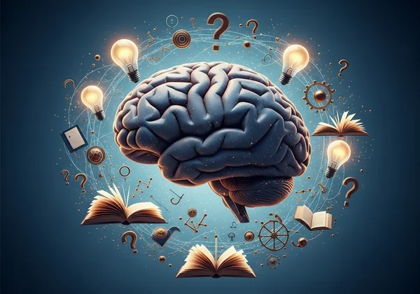 Abstrakte Darstellung von neugieriger Intelligenz und Entdeckung