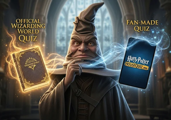 A magical sorting hat weighing two quiz options