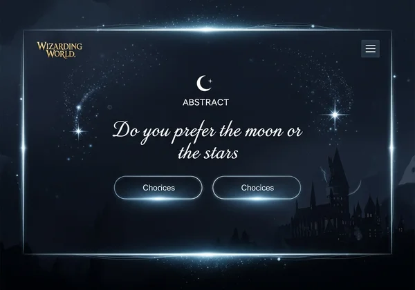 Official Wizarding World quiz with abstract questions