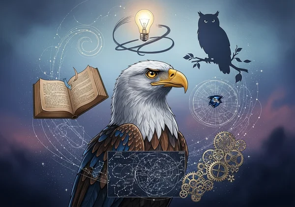 Ravenclaw eagle, symbolizing wisdom, creativity, knowledge
